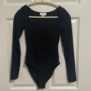 Topshop long sleeve black bodysuit